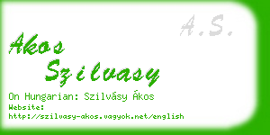 akos szilvasy business card